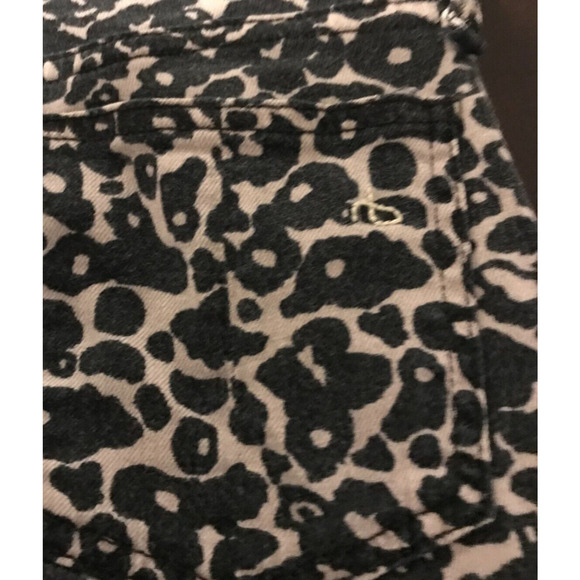 Rag & Bone Skinny Amoeba Printed Black/Brown Leopard Mid Rise Jeans - Size 27 - Picture 8 of 12